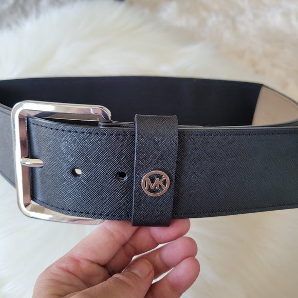 Michael Kors Womens Thick Elasticized Belt Sz S/M Black main image 10